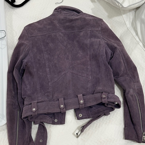 Blank NYC Plum Suede Moto Jacket - Picture 3 of 3